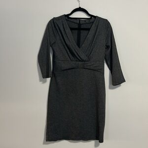 Esprit Tweed-Look Dress 3/4 Sleeves Medium Charcoal Grey